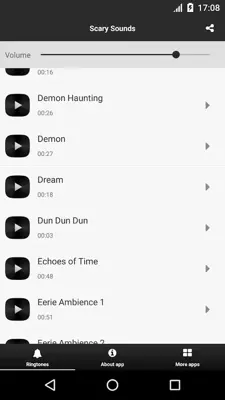 Scary Ringtones and Sounds android App screenshot 2